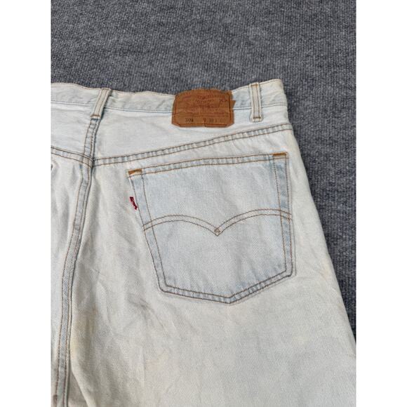 Vintage Levi’s 501 USA Made Light Wash Denim Shorts 38x12 Button Fly 90s - Picture 12 of 16
